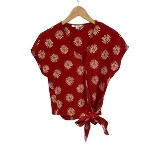 Madewell Daisy Daydream Sash Tie Wrap Top